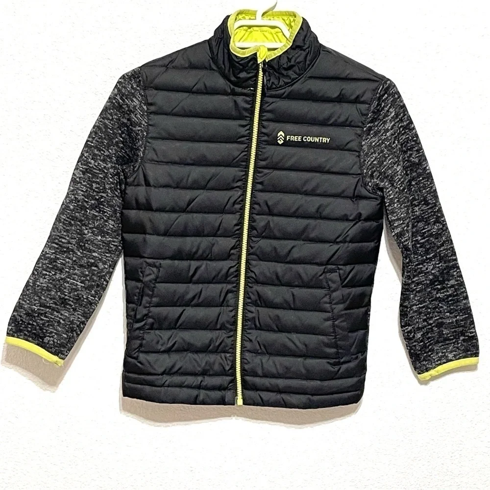 FREE COUNTRY Boys Outdoor Winter Puffer Jacket Size S 7/8